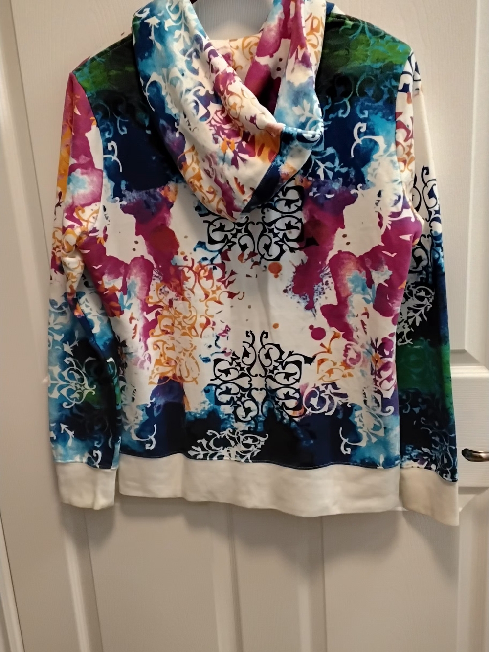 The North Face Multicolor Watercolor Full Zip Hoodie Size L - Picture 2 of 4